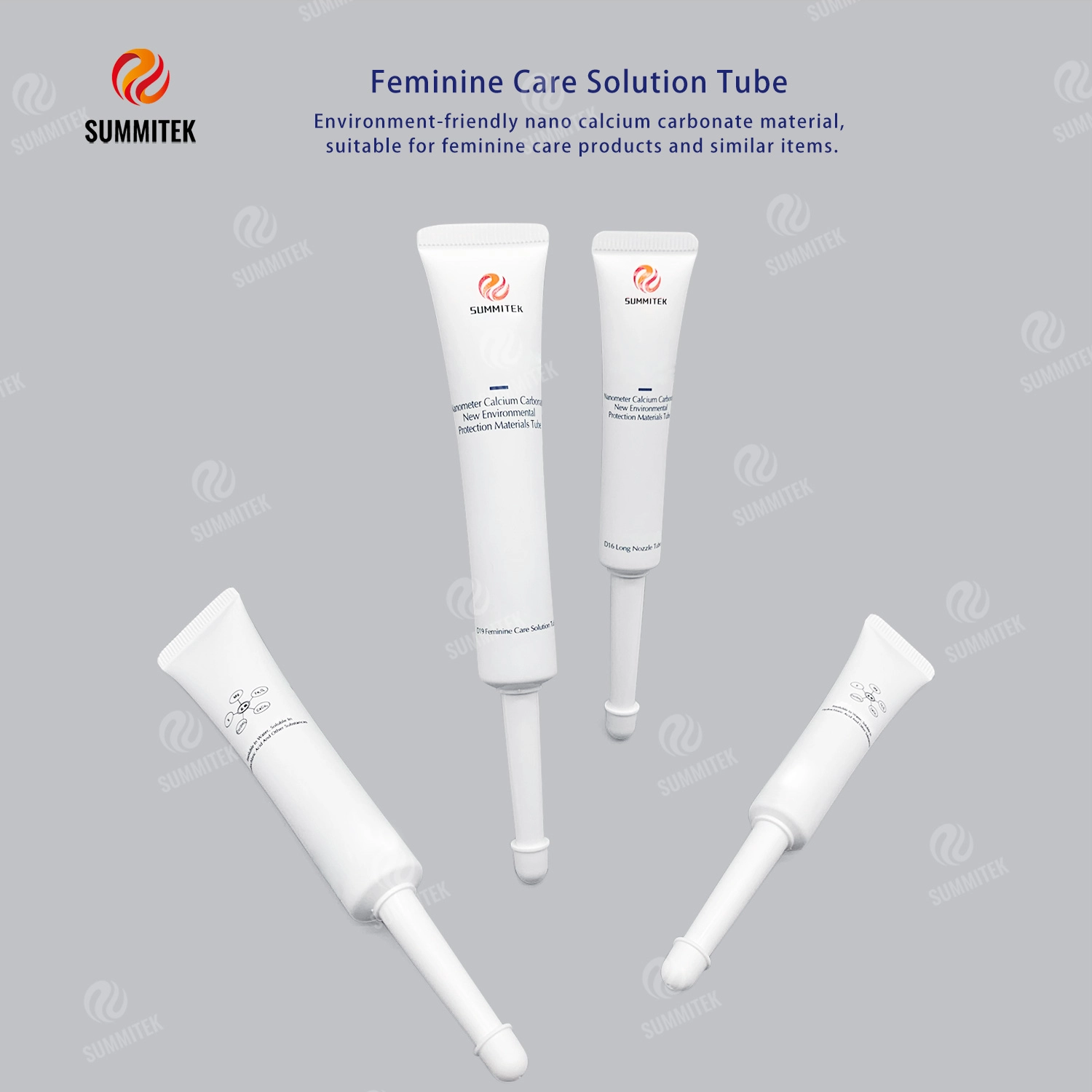 Long Nozzle Feminine Care Tube | D16/D19 Nanometer Calcium Carbonate Eco Tube