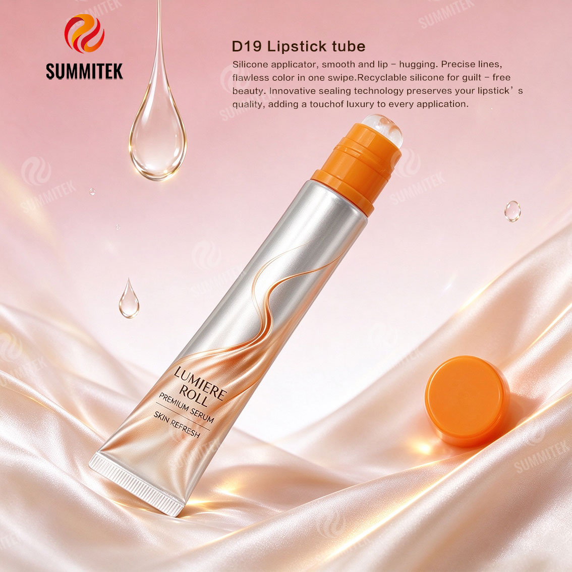 D19 Lip Gloss Tube | Donut-Shaped Silicone Applicator