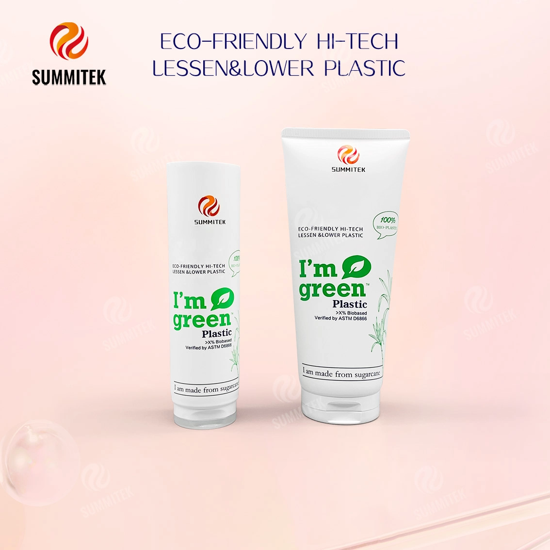 D35 D40 Sugarcane Bio-Based PE Tube for Natural Skincare Packaging