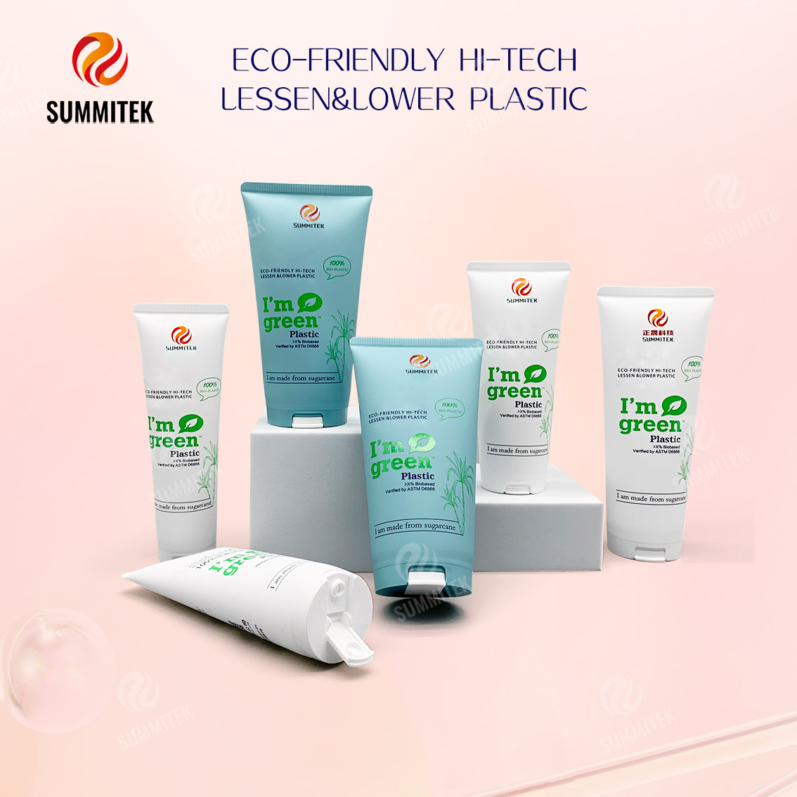 D35 D40 Sugarcane Bio-Based PE Tube for Natural Skincare Packaging