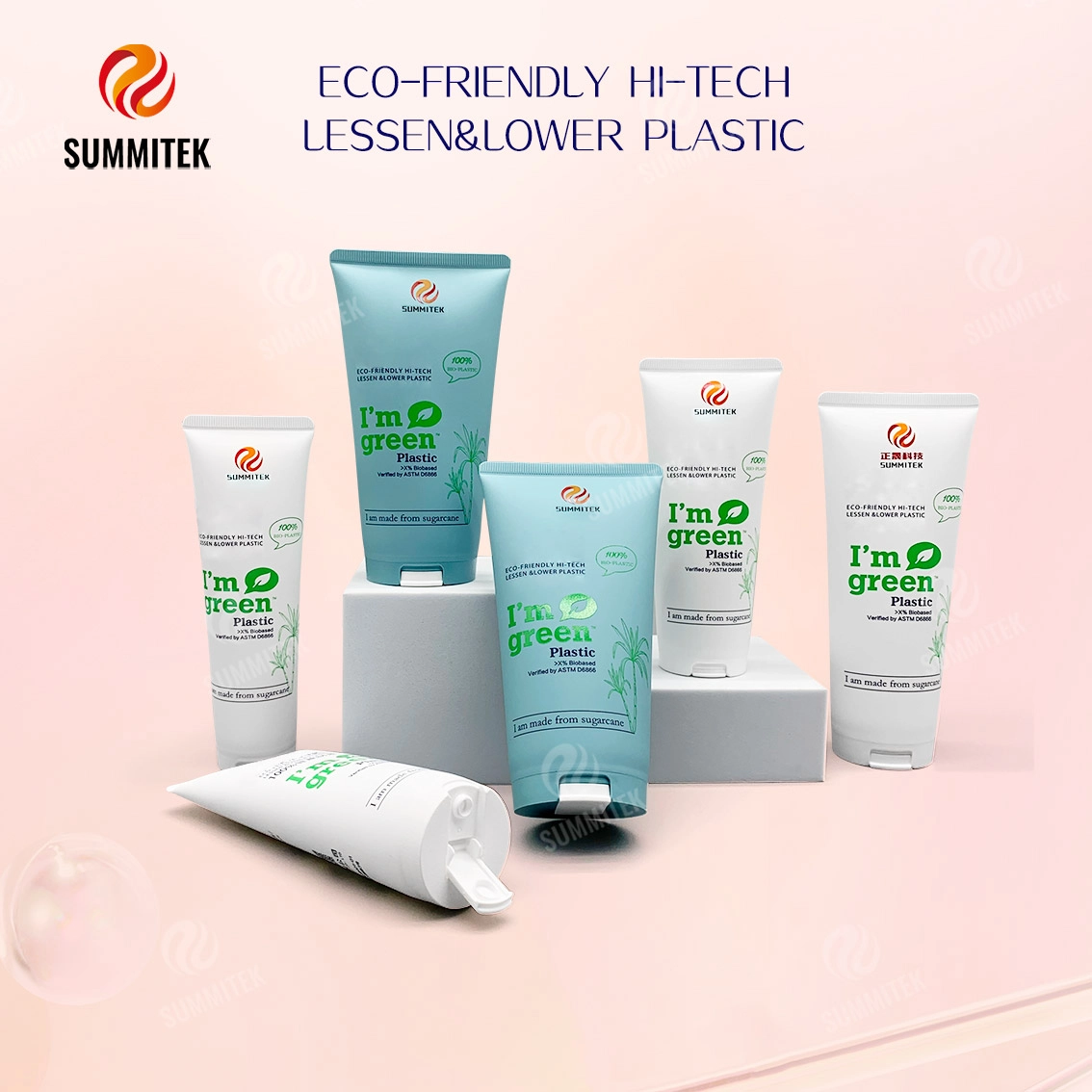 D35 D40 Sugarcane Bio-Based PE Tube for Natural Skincare Packaging