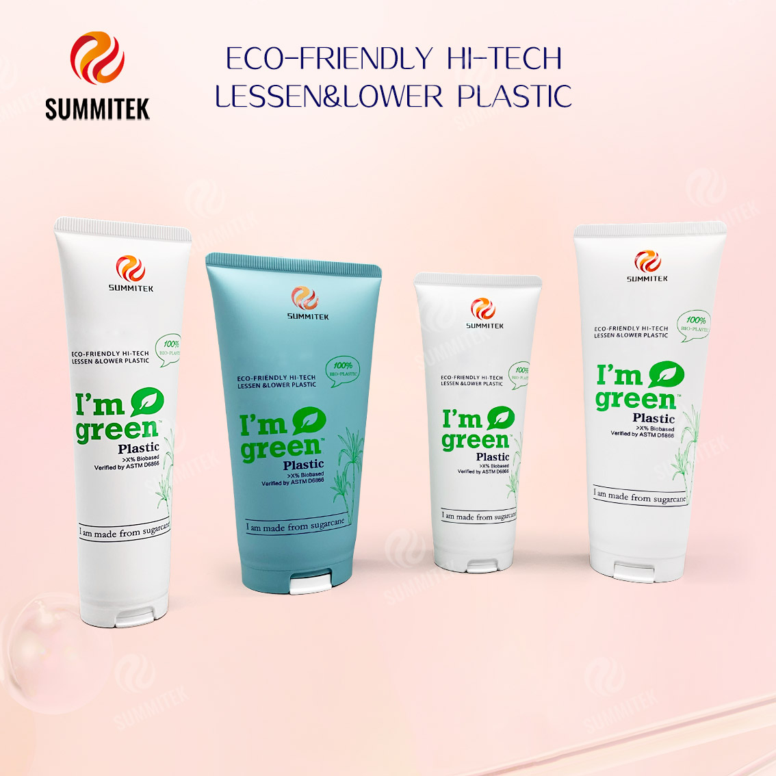 D35 D40 Sugarcane Bio-Based PE Tube for Natural Skincare Packaging