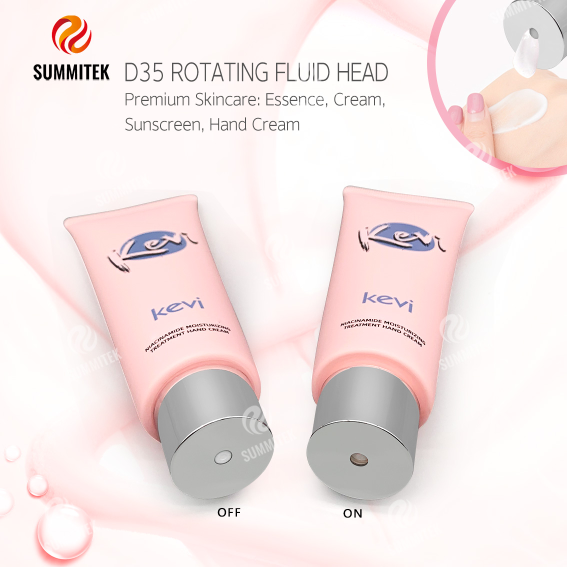 D35 Rotating Dispensing Head Tube | Twist ON/OFF Cap for Premium Skincare