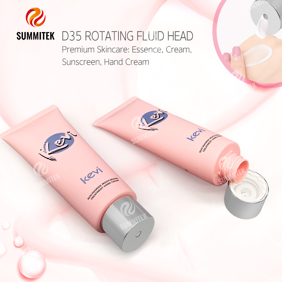 D35 Rotating Dispensing Head Tube | Twist ON/OFF Cap for Premium Skincare