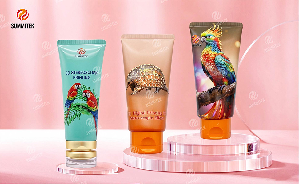 3D Digital Printing Stereoscopic Effect Tube for Unique Cosmetic Packaging Design