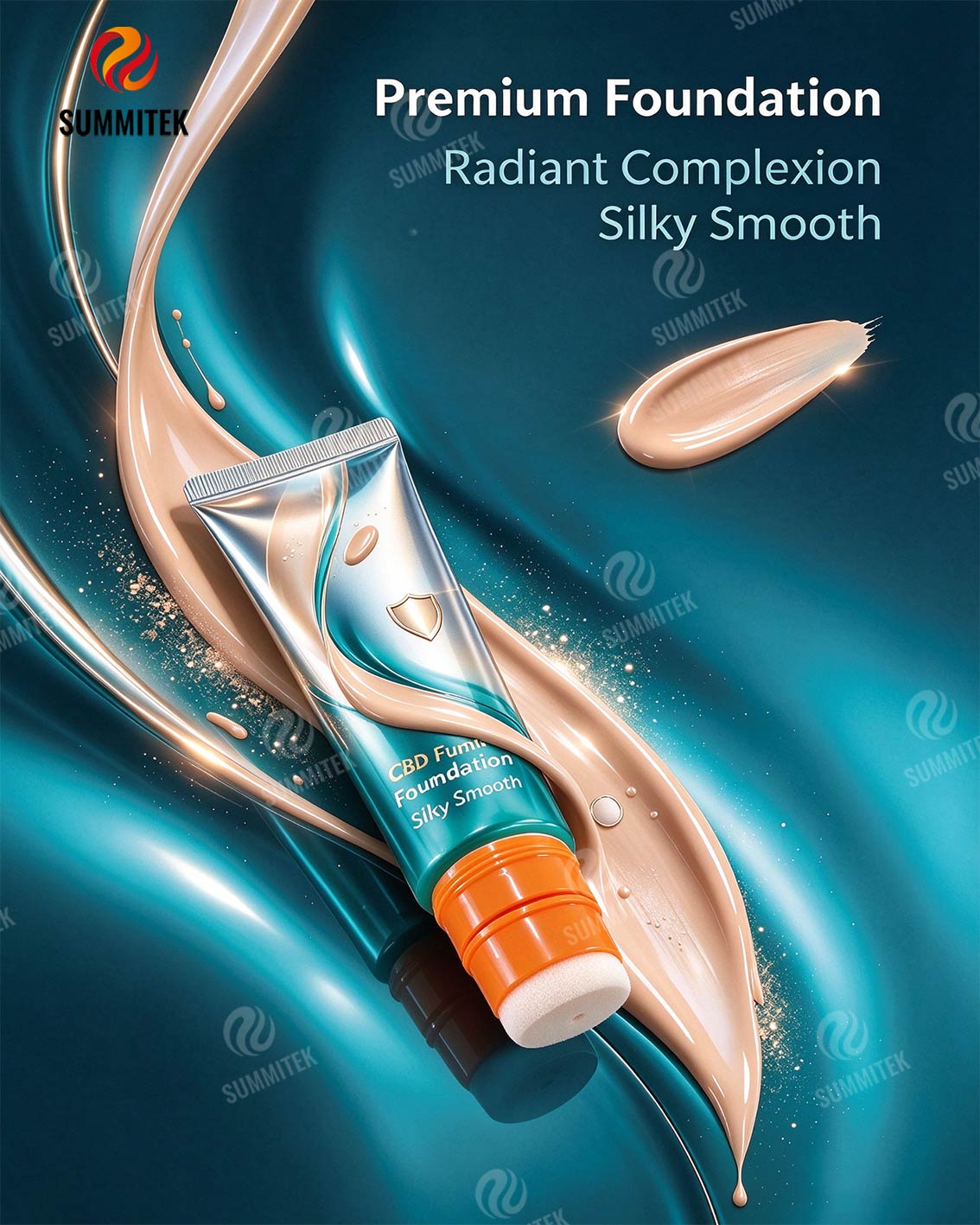 D30 Press-on Sponge Puff Applicator Tube for Liquid Foundation